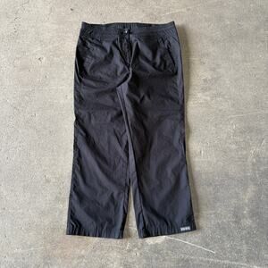 Woolrich Crop Ankle Pants Womens 10 Black Relaxed Chino Outdoors Stretch